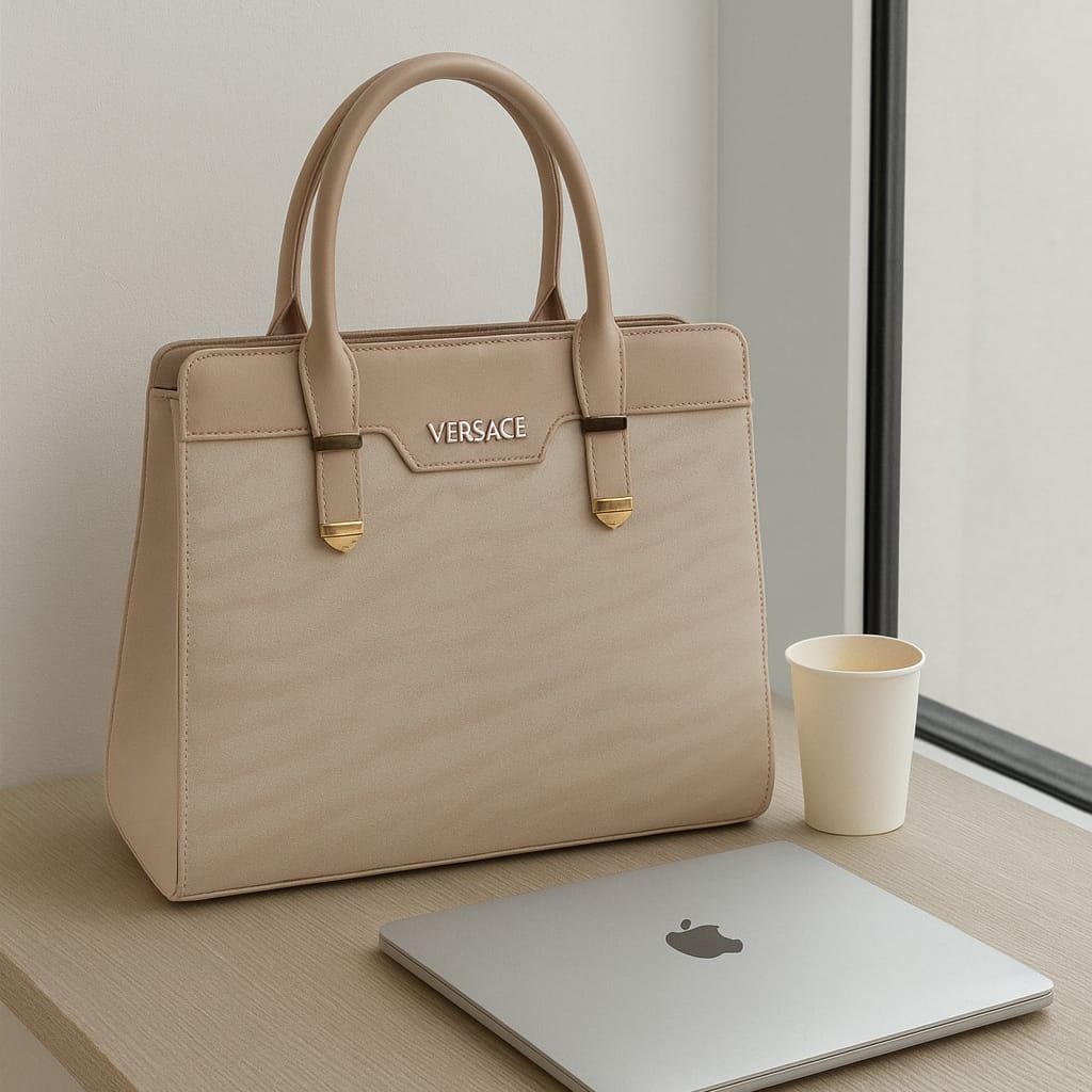Versace Elegant Leather Handbag.