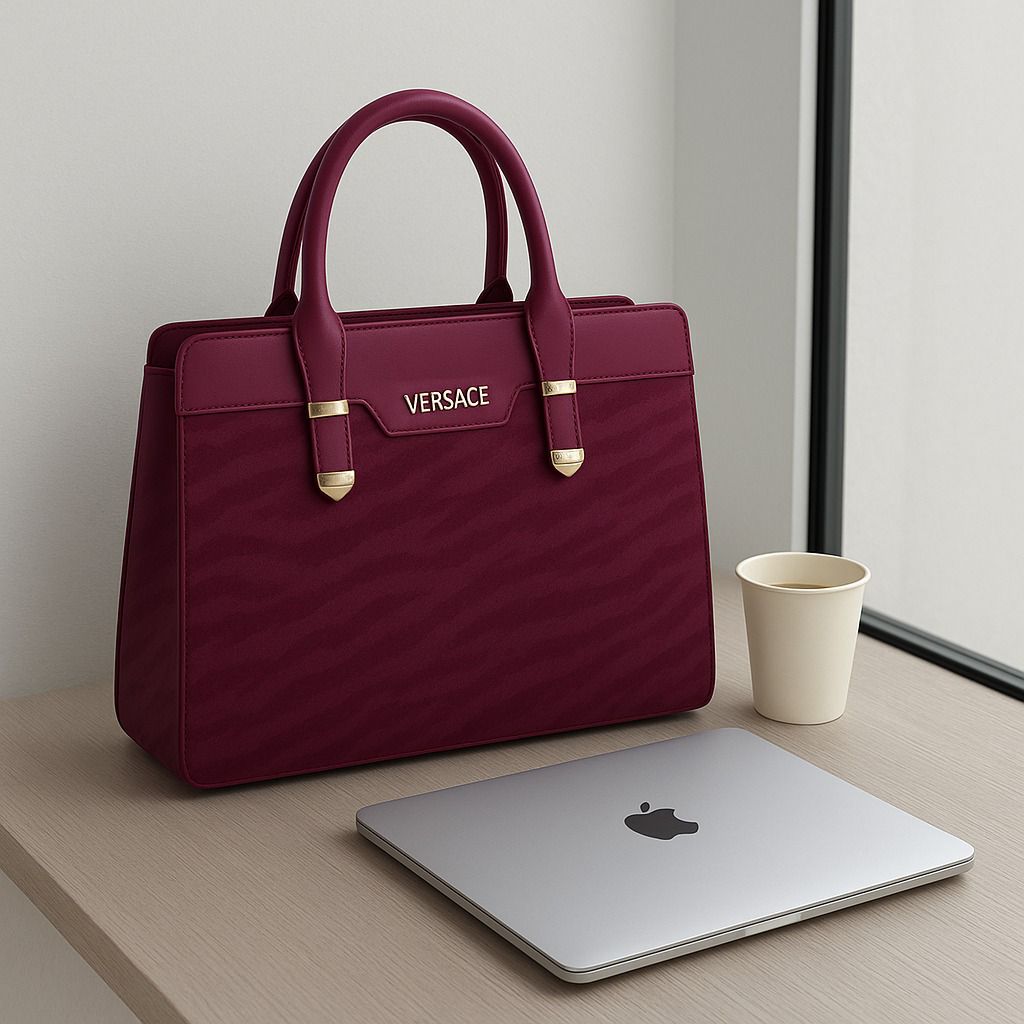 Versace Elegant Leather Handbag.