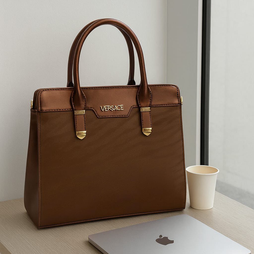 Versace Elegant Leather Handbag.