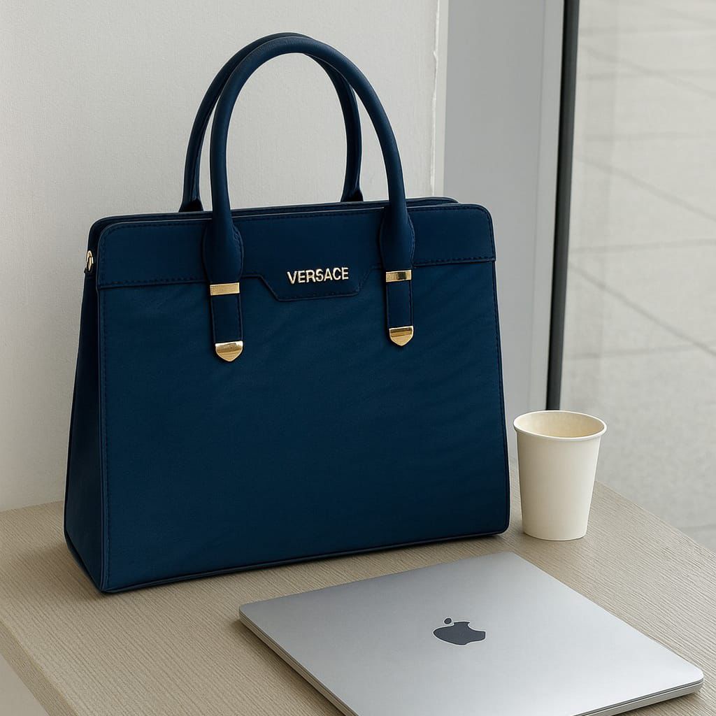 Versace Elegant Leather Handbag.