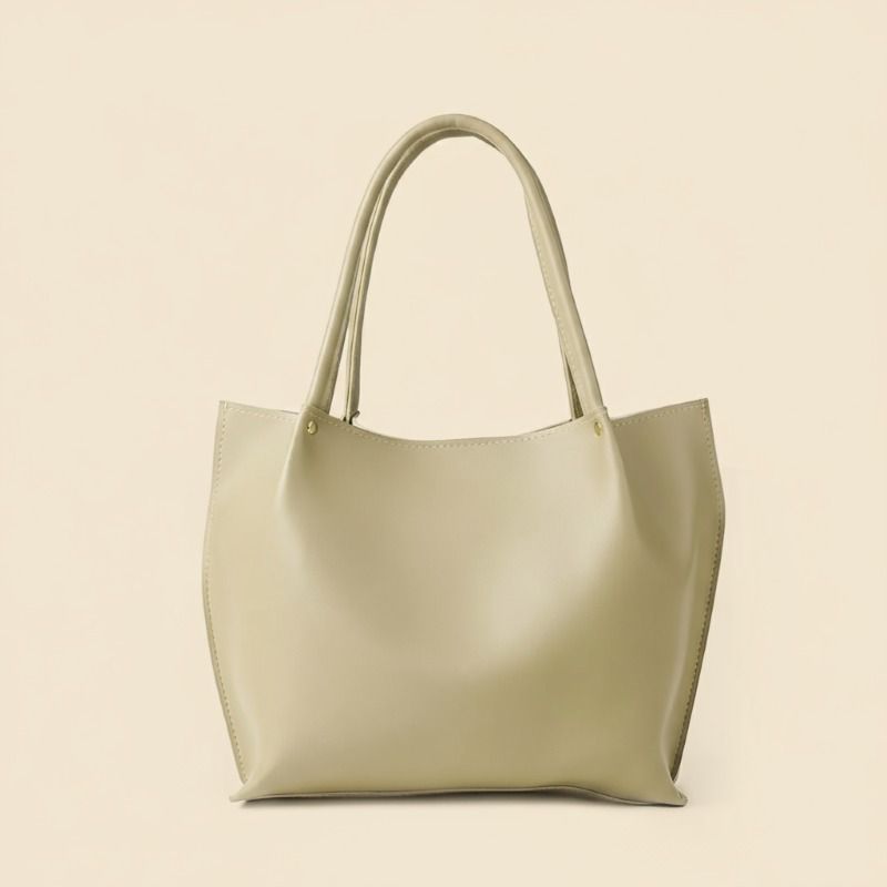 Amoura Beige Tote Bag – Elegant Vegan Leather Handbag