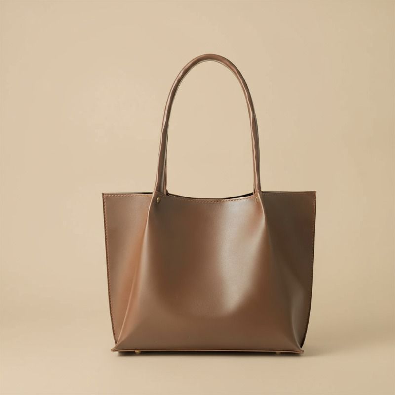 Amoura Brown Tote Bag – Elegant Vegan Leather Handbag